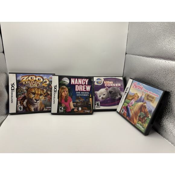Nintendo DS Lot - Nancy Drew, Barbie, Kitten Corner, Zoo Tycoon 2 - All CIB! - Picture 1 of 3